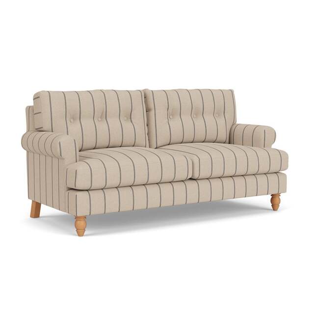 3 Seater Sofa - Charcoal - Compton Stripe - Talbot - The Cotswold Company - image 1