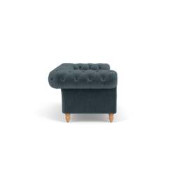 3 Seater Sofa - Teal - Eco Chenille - Harris Chesterfield - The Cotswold Company - thumbnail 3