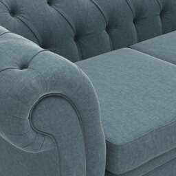 3 Seater Sofa - Teal - Eco Chenille - Harris Chesterfield - The Cotswold Company - thumbnail 4