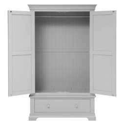 Chantilly Pebble Grey Double Wardrobe - The Cotswold Company - thumbnail 6