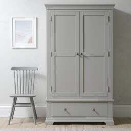 Chantilly Pebble Grey Double Wardrobe - The Cotswold Company - thumbnail 2