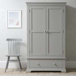 Chantilly Pebble Grey Double Wardrobe - The Cotswold Company - thumbnail 4