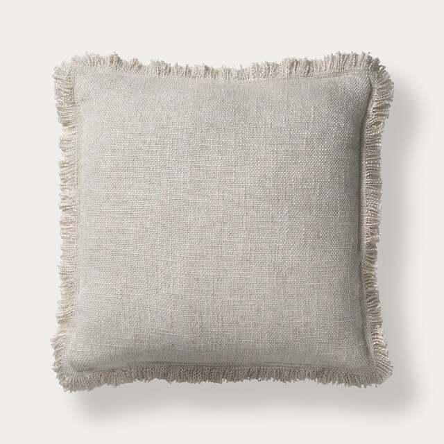 Kemble Fringed Cushion - Oatmeal - Home Accessories - The Cotswold Company - image 1