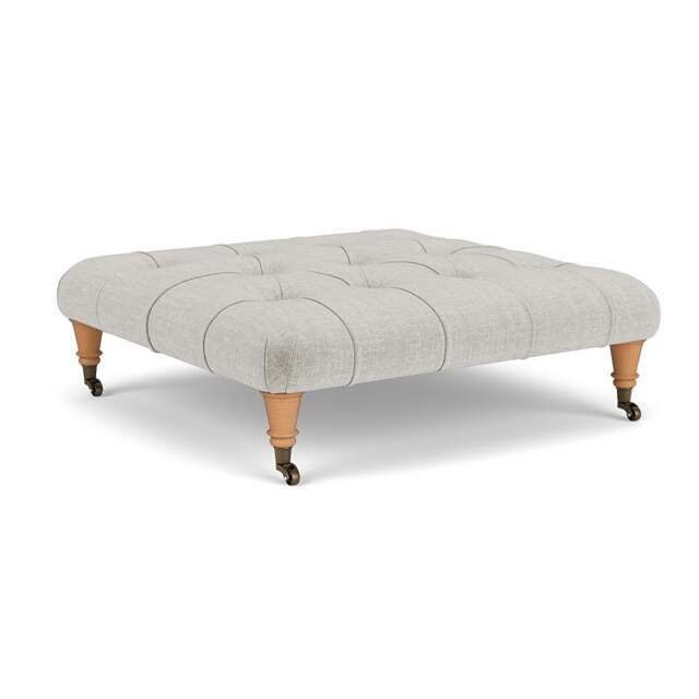 Foot Stool - Grey Mist - Eco Chenille - Amelia - The Cotswold Company - image 1