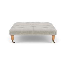 Foot Stool - Grey Mist - Eco Chenille - Amelia - The Cotswold Company - thumbnail 3