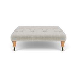 Foot Stool - Grey Mist - Eco Chenille - Amelia - The Cotswold Company - thumbnail 2