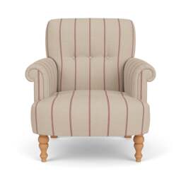 Harriet Armchair - Raspberry - Compton Stripe - The Cotswold Company - thumbnail 2