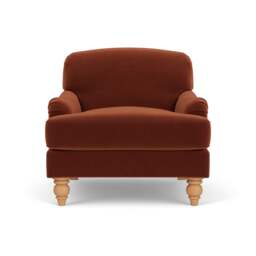 Ashbee Armchair - Brick - Matt Velvet - The Cotswold Company - thumbnail 2