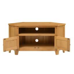 Oakland Rustic Oak Corner Tv Stand up to 55 - The Cotswold Company - thumbnail 3