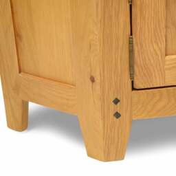 Oakland Rustic Oak Corner Tv Stand up to 55 - The Cotswold Company - thumbnail 7