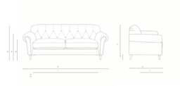 4 Seater Sofa - Dove Grey - House Linen Mix - Chapman - The Cotswold Company - thumbnail 5