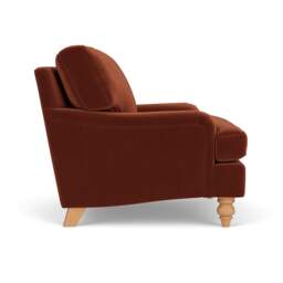 Morris Armchair - Brick - Matt Velvet - The Cotswold Company - thumbnail 3