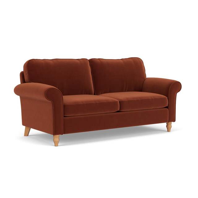 Hurley 3 Seater - Brick - Matt Velvet - The Cotswold Company - image 1