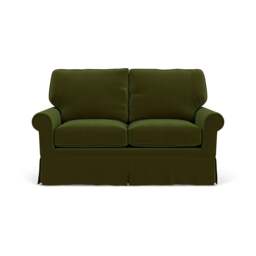 Large 2 Seater Sofa - Forest Green - Matt Velvet - Dawson - The Cotswold Company - thumbnail 2