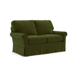 Large 2 Seater Sofa - Forest Green - Matt Velvet - Dawson - The Cotswold Company - thumbnail 1