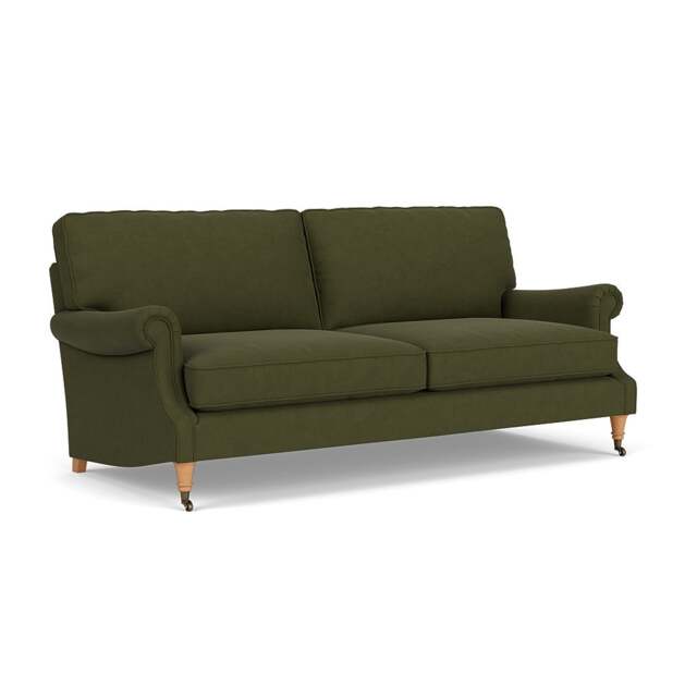 4 Seater Sofa - Forest Green - House Linen Mix - Taylor High Back - The Cotswold Company - image 1