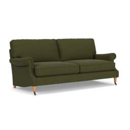 4 Seater Sofa - Forest Green - House Linen Mix - Taylor High Back - The Cotswold Company - thumbnail 1