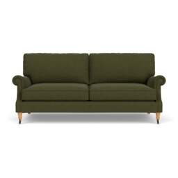 4 Seater Sofa - Forest Green - House Linen Mix - Taylor High Back - The Cotswold Company - thumbnail 2