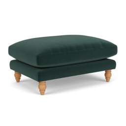 Foot Stool - Lake - Matt Velvet - Emily - The Cotswold Company - thumbnail 1