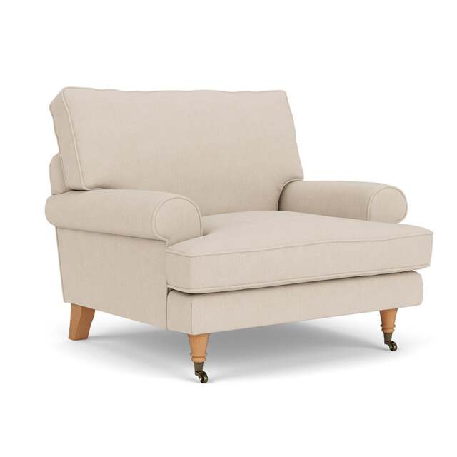Armchair - Lily White - House Linen Mix - Stewart - The Cotswold Company - image 1