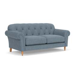 Chapman Large 2 Seater - Mid Blue - Aquaclean Oxford - The Cotswold Company
