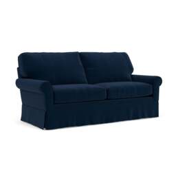 3 Seater Sofa - Deep blue - Matt Velvet - Dawson - The Cotswold Company - thumbnail 1