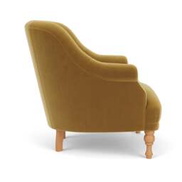 Armchair - Mustard - Matt Velvet - Everett - The Cotswold Company - thumbnail 3