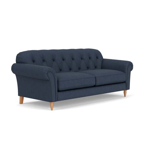 4 Seater Sofa - Indigo - Luxury Italian Linen - Chapman - The Cotswold Company - image 1