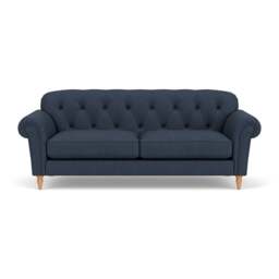 4 Seater Sofa - Indigo - Luxury Italian Linen - Chapman - The Cotswold Company - thumbnail 2