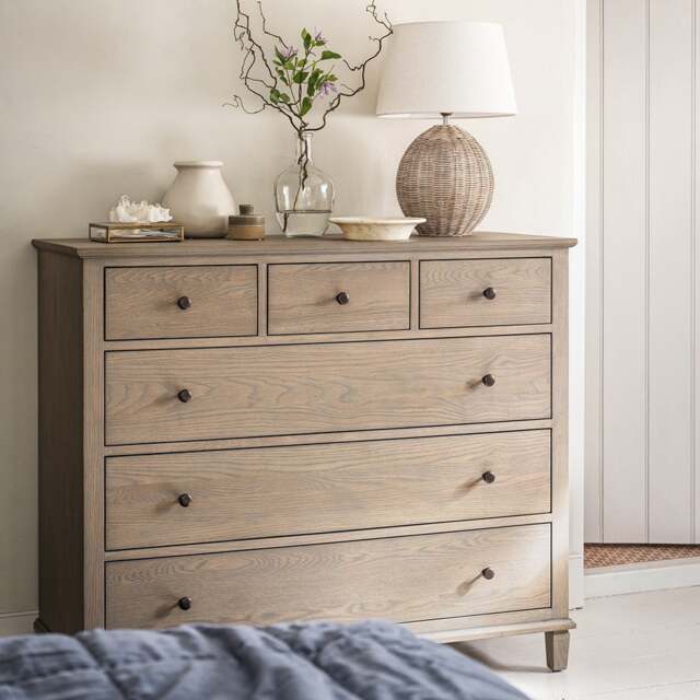 Bibury Smoked Oak 6 Drawer Chest of Drawers - The Cotswold Company - image 1