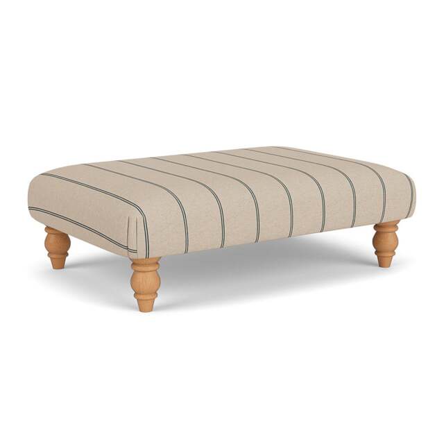 Foot Stool - Charcoal - Compton Stripe - Clara - The Cotswold Company - image 1