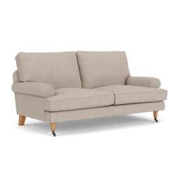 Large 2 Seater Sofa - Natural - Luxury Italian Linen - Stewart - The Cotswold Company - thumbnail 1