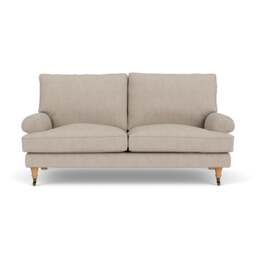 Large 2 Seater Sofa - Natural - Luxury Italian Linen - Stewart - The Cotswold Company - thumbnail 2