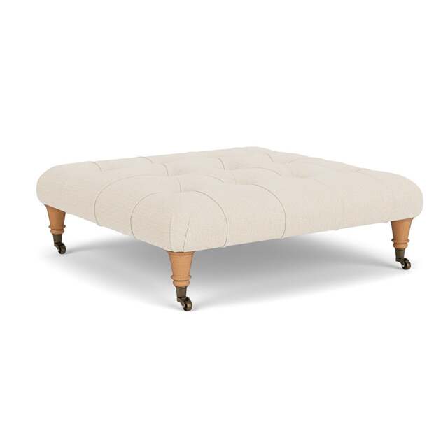 Foot Stool - Cream - House Weave - Amelia - The Cotswold Company - image 1