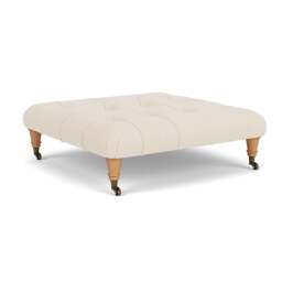 Foot Stool - Cream - House Weave - Amelia - The Cotswold Company - thumbnail 1