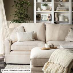 Large 2 Seater Sofa - Natural - House Linen Mix - Dawson - The Cotswold Company - thumbnail 4