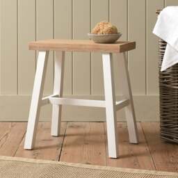 Bathroom Stool - Chester Pure White - The Cotswold Company - thumbnail 1