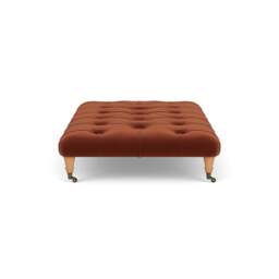 Foot Stool - Brick - Matt Velvet - Amelia Large - The Cotswold Company - thumbnail 3