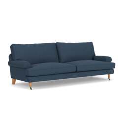 4 Seater Sofa - Indigo - House linen mix - Stewart - The Cotswold Company