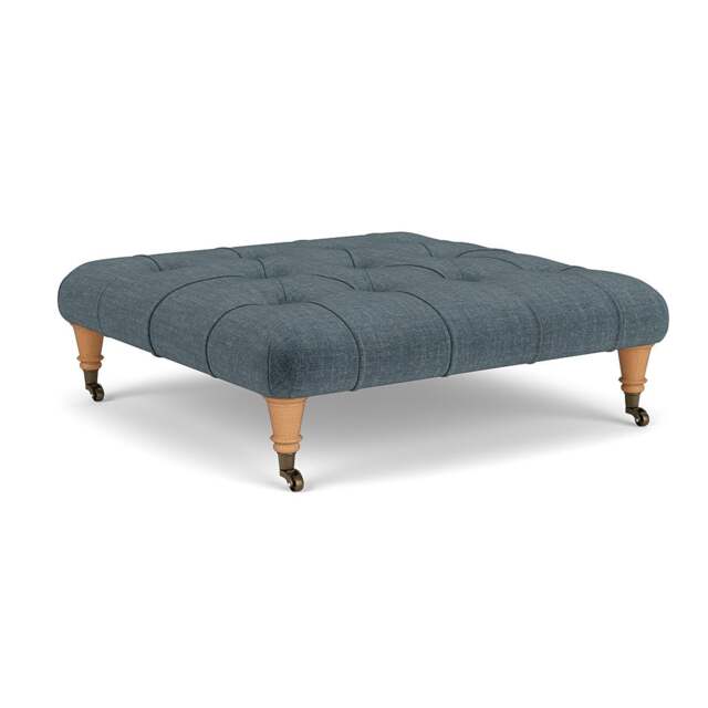 Foot Stool - Teal - Eco Chenille - Amelia - The Cotswold Company - image 1