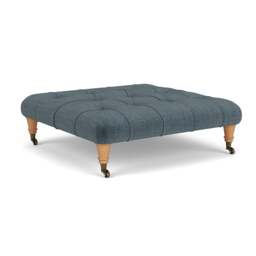 Foot Stool - Teal - Eco Chenille - Amelia - The Cotswold Company