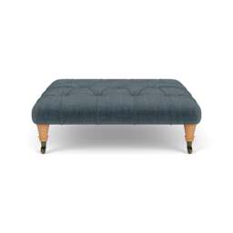 Foot Stool - Teal - Eco Chenille - Amelia - The Cotswold Company - thumbnail 2