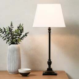 Lark Black Table Lamp - Home Accessories - The Cotswold Company - thumbnail 3