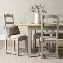 4-6 Seater Extending Dining Table - Chester Dove Grey - The Cotswold Company - thumbnail 2