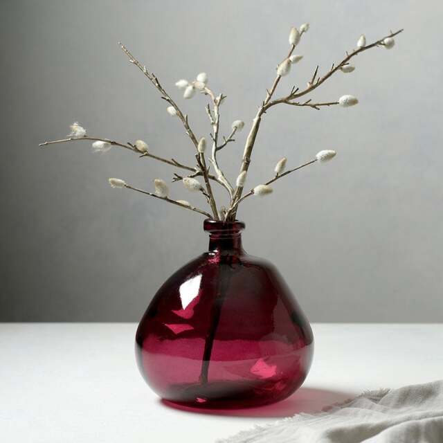 Vase Simplicity Blown Glass 23cm Mulberry - The Cotswold Company - image 1