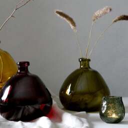 Vase Simplicity Blown Glass 23cm Mulberry - The Cotswold Company - thumbnail 2