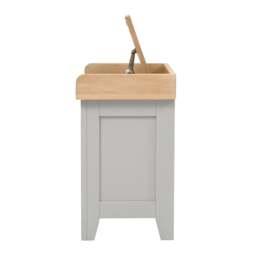 Small Shoe Storage Trunk Bench - Chester Dove Grey - The Cotswold Company - thumbnail 5