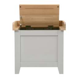 Small Shoe Storage Trunk Bench - Chester Dove Grey - The Cotswold Company - thumbnail 3