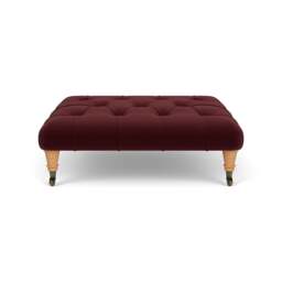 Foot Stool - Dark Rosehip - Matt Velvet - Amelia - The Cotswold Company - thumbnail 2