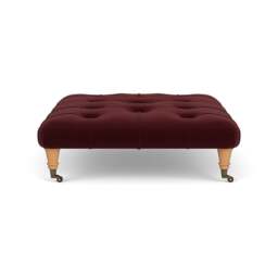 Foot Stool - Dark Rosehip - Matt Velvet - Amelia - The Cotswold Company - thumbnail 3